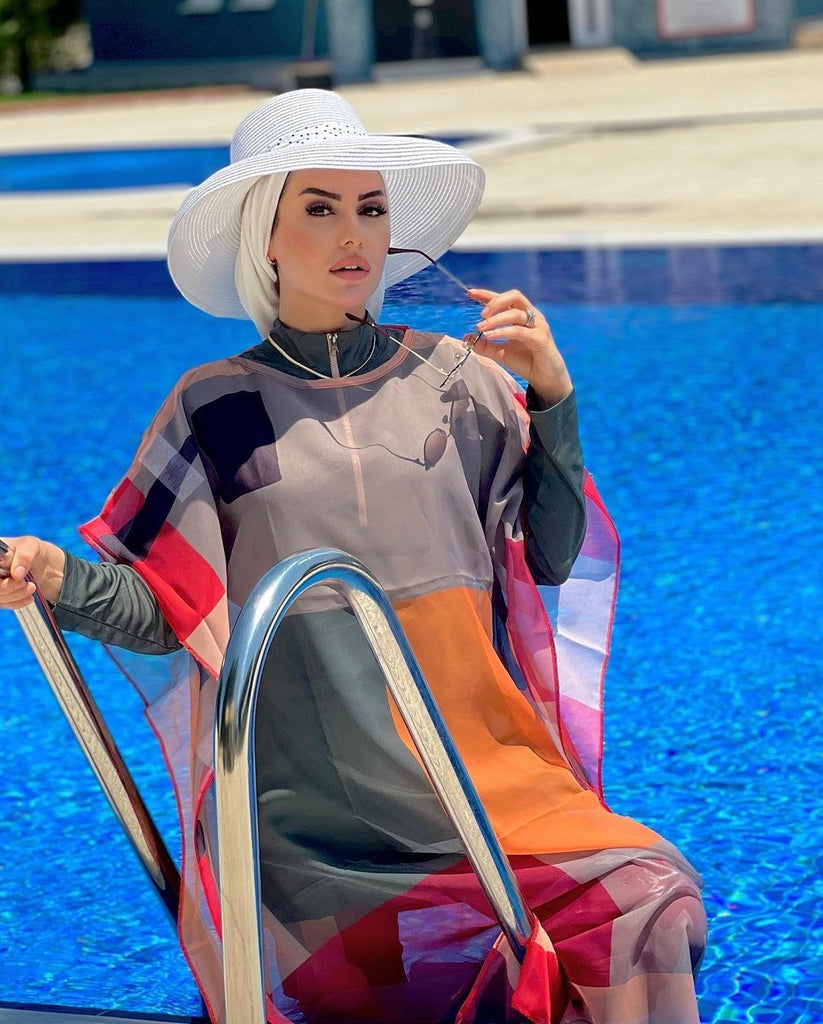 Marina Hijab Swimwear Kimono Pareo P2107